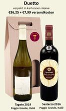 Afbeelding in Gallery-weergave laden, Kado pakket Duetto, 2 flessen (1x wit en 1x rood)